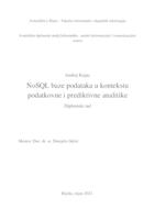 NoSQL baze podataka u kontekstu podatkovne i prediktivne analitike
