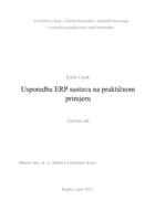 Usporedba ERP sustava na praktičnom primjeru