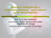 Umjetna inteligencija u otvorenoj znanosti – novi izazovi pred istraživačima