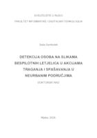 Detekcija osoba na slikama bespilotnih letjelica u akcijama traganja i spašavanja u neurbanim područjima