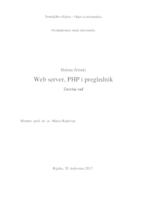 WEB SERVER, PHP I PREGLEDNIK