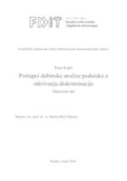 Postupci dubinske analize podataka u otkrivanju diskriminacije