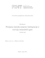 Primjena metoda umjetne inteligencije u razvoju računalnih igara