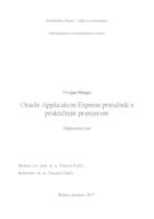 Oracle Application Express priručnik s praktičnim primjerom