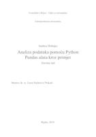 Analiza podataka pomoću Python Pandas alata kroz primjer
