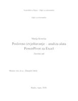 Poslovno izvještavanje - analiza alata PowerPivot za Excel