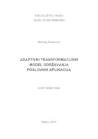 Adaptivni transformacijski model održavanja poslovnih aplikacija