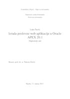 lzrada poslovne web aplikacije u Oracle APEX 20.1