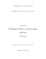 prikaz prve stranice dokumenta PRIMJENA ITIL-A U ODRŽAVANJU SOFTVERA