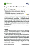 prikaz prve stranice dokumenta Corpus-Based Paraphrase Detection Experiments and Review