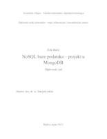 prikaz prve stranice dokumenta NoSQL baze podataka – projekt u MongoDB