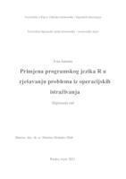 prikaz prve stranice dokumenta Primjena programskog jezika R u rješavanju problema iz operacijskih istraživanja