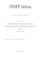 prikaz prve stranice dokumenta Web aplikacija za predstavljanje i prodaju projekta mindfulness kartica za djecu