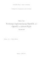 prikaz prve stranice dokumenta Testiranje implementacija OpenGL-a i OpenCL-a alatom Piglit