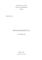 prikaz prve stranice dokumenta UX/UI automobila 21.st.