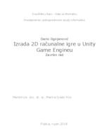 prikaz prve stranice dokumenta Izrada 2D računalne igre u Unity Game Engineu