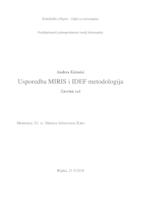 prikaz prve stranice dokumenta Usporedba MIRIS i IDEF metodologija