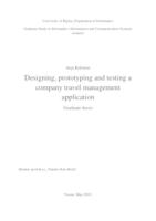 prikaz prve stranice dokumenta Designing, prototyping and testing a company travel management application