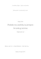 prikaz prve stranice dokumenta Podatkovna analitika na primjeru hrvatskog turizma