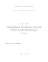 prikaz prve stranice dokumenta Implementacija Kruskalovog algoritma primjenom CUDA tehnologije