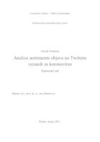 prikaz prve stranice dokumenta Analiza sentimenta objava na Twitteru vezanih za koronavirus