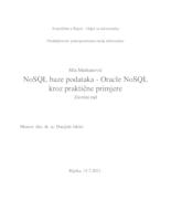 prikaz prve stranice dokumenta NoSQL baze podataka - Oracle NoSQL kroz praktične primjere