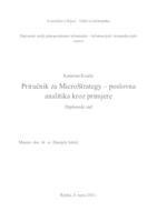 prikaz prve stranice dokumenta Priručnik za MicroStrategy - poslovna analitika kroz primjere