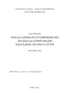 prikaz prve stranice dokumenta Razvoj cross-platform mobilnih aplikacija korištenjem razvojnog okvira Flutter