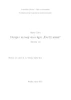 prikaz prve stranice dokumenta Dizajn i razvoj video igre „Derby arena“