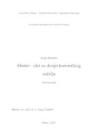 prikaz prve stranice dokumenta Flutter - alat za dizajn korisničkog sučelja