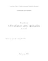 prikaz prve stranice dokumenta AWS serverless servisi s primjerima