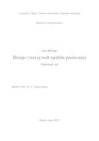 prikaz prve stranice dokumenta Dizajn i razvoj web sjedišta poslovanja